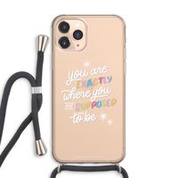 Right Place: iPhone 11 Pro Max Transparant Hoesje met koord