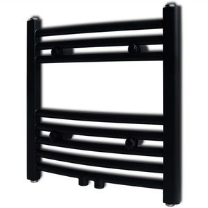 VidaXL Radiator / handdoekenrek gebogen 480x480 mm zwart