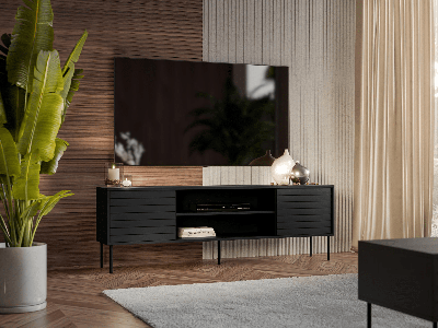 Tv-meubel HEPRANI 180 cm zwart