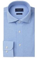 Profuomo Originale Slim Fit Jersey shirt lichtblauw, Melange - thumbnail