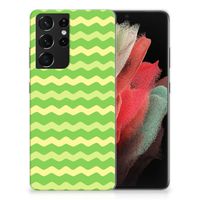 Samsung Galaxy S21 Ultra TPU bumper Waves Green