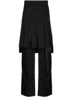 Thom Browne jupe-pantalon Super 120's Collage à plis - Noir