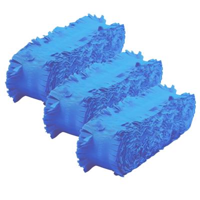 Crepe papier feest slingers/guirlande - 3x - 6 meter - blauw - feestversiering - uni kleuren Crepe papier feest slingers/guirlande - 3x - 6 meter - blauw - feestversiering - uni kleuren