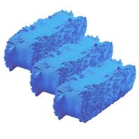 Crepe papier feest slingers/guirlande - 3x - 6 meter - blauw - feestversiering - uni kleuren