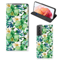 Samsung Galaxy S21 Smart Cover Orchidee Groen