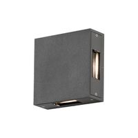 Wandlamp Konstsmide Cremona 7984-370 antraciet 230V wandarmatuur flush quadlight square 17cm, 4x 3W Wandlamp Konstsmide Cremona 7984-370 antraciet 230V wandarmatuur flush quadlight square 17cm, 4x 3W