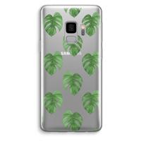 Monstera leaves: Samsung Galaxy S9 Transparant Hoesje - thumbnail