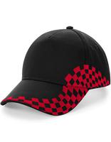 Beechfield CB159 Grand Prix Cap - Black/Classic Red - One Size