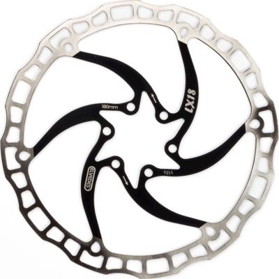 Elvedes one piece rotor 180mm 112g 6 gaats+bout zwart 2015197