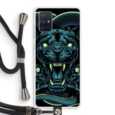 Cougar and Vipers: Samsung Galaxy A71 Transparant Hoesje met koord