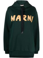 Marni hoodie en coton à logo imprimé - Vert