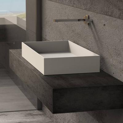 Opbouw Waskom Ideavit Solidjoy 75x37,5x11 cm Solid Surface Mat Wit Ideavit
