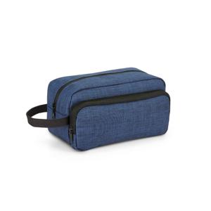 Toilettas met voorvakje en handvat - Blauw - 22 cm - Make up tas - Reis etui