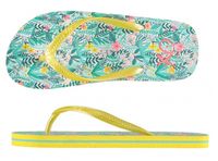 XQ Footwear teenslippers meisjes groen/geel - thumbnail
