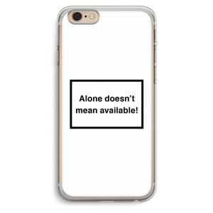 Alone: iPhone 6 Plus / 6S Plus Transparant Hoesje
