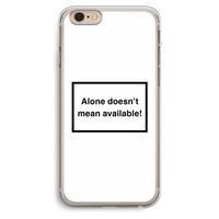 Alone: iPhone 6 Plus / 6S Plus Transparant Hoesje