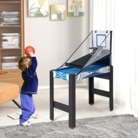 6 In 1 Speeltafel Multi-Spellentafel met Basketbal Biljart Tafeltennis Hockey Sjoelbak Bowling voor Kinderen en Volwassenen