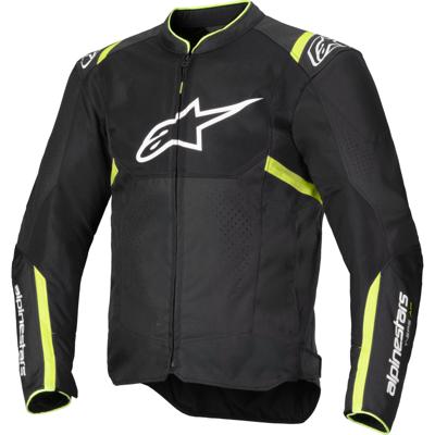 ALPINESTARS T-SPS Air V2 Jacket, Doorwaai motorjas heren, Zwart-Geel Fluo