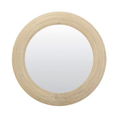 Light & Living Spiegel 'Piedre' Ø109cm, rotan naturel