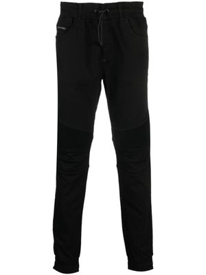 Philipp Plein pantalon de jogging en jean - Noir