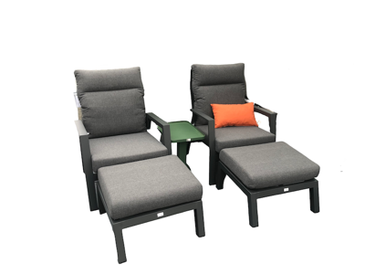 Relaxset urben antraciet 5 delige set - Driesprong collection