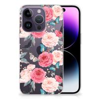 Apple iPhone 14 Pro | TPU Case | Butterfly Roses