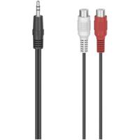 Hama Audio-adapter, 2x cinch-koppeling - 3,5-mm-jack-stekker, stereo Mini jack kabel