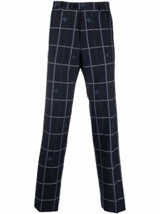 ETRO pantalon de costume droit à carreaux - Bleu