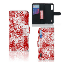 Telefoonhoesje met Naam Xiaomi Mi A3 Angel Skull Rood