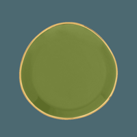 Good Morning bord Ø9 cm - Ever Green Sprig (set van 4)