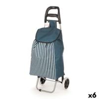 Winkelwagen Kinvara Blauw Wit 33 L 35,5 x 28 x 94 cm Strepen (6 Stuks) Winkelwagen Kinvara Blauw Wit 33 L 35,5 x 28 x 94 cm Strepen (6 Stuks)