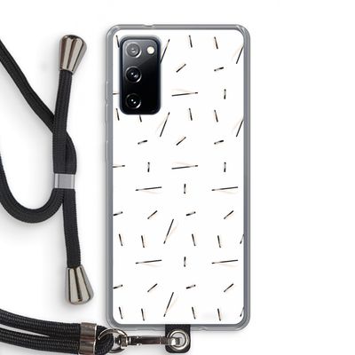 Hipster stripes: Samsung Galaxy S20 FE / S20 FE 5G Transparant Hoesje met koord