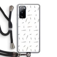 Hipster stripes: Samsung Galaxy S20 FE / S20 FE 5G Transparant Hoesje met koord