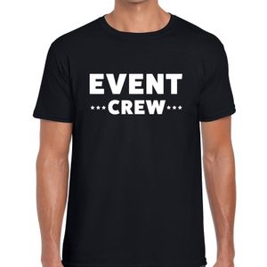 Event crew / personeel tekst t-shirt zwart heren