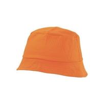 Vissershoedje/zonnehoedje - oranje - bucket hat - one size - voor volwassenen
