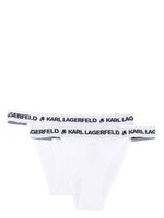 Karl Lagerfeld lot de deux culottes à bande logo - Blanc