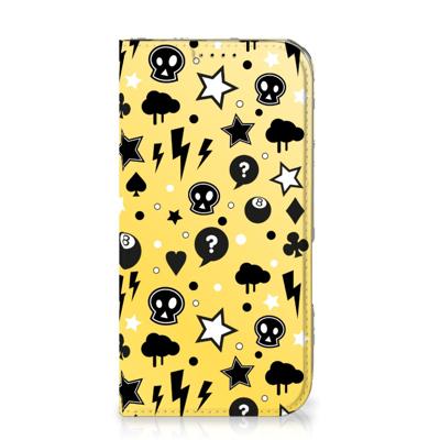 Mobiel BookCase iPhone 16 Punk Geel