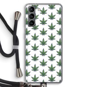 Weed: Samsung Galaxy S21 Transparant Hoesje met koord