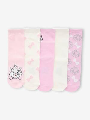 Set van 5 paar sokken voor meisjes DISNEY ANIMALS Marie de Aristokatten rozen