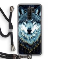 Darkness Wolf: Xiaomi Redmi 9 Transparant Hoesje met koord