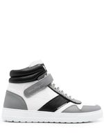 Ferragamo baskets montantes à logo imprimé - Blanc