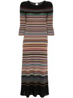 Paul Smith robe Signature Stripe à coupe mi-longue - Noir - thumbnail