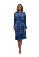 Pastunette damesbadjas blauw met rits - fleecestof-(44-46) L