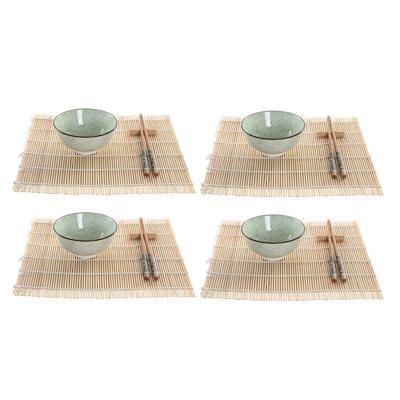Sushi set DKD Home Decor 14,5 x 14,5 x 35 cm Keramiek Orientaals (16 Onderdelen)