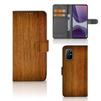 OnePlus 8T | Book Style Case | Donker Hout