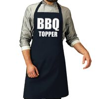Barbecueschort BBQ Topper navy heren - Feestschorten - thumbnail