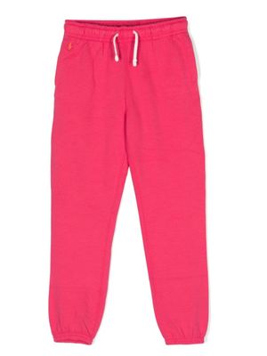 POLO RALPH LAUREN KIDS pantalon de jogging à logo - Rose