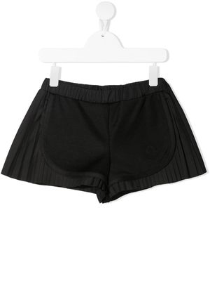 Moncler Enfant short plissé à design à empiècements - Noir