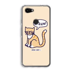 Miauw: Google Pixel 3a Transparant Hoesje