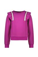 B.Nosy Meisjes sweater ruffel - Sara - Electric paars